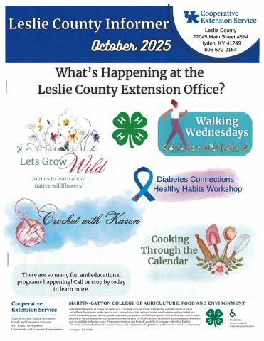 Picture of different events happening at the extension office.